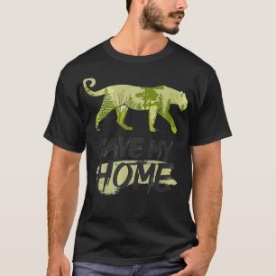 Rett meinen Zuhause gefährdeten Cougar-Klimaschutz T-Shirt