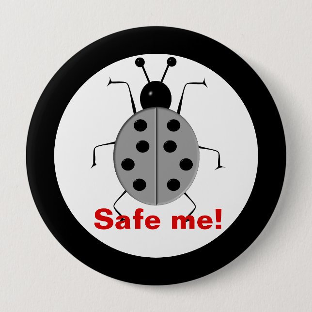 Rett mir! Niedliche, farbenfrohe Ladybugs, persona Button (Vorderseite)