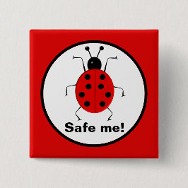 Rett mir! Niedliche, farbenfrohe Ladybugs, persona Button