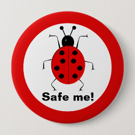 Rett mir! Niedliche, farbenfrohe Ladybugs, persona Button