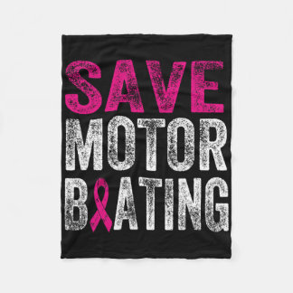 Rett Motorbootfahren Funny Breast Cancer Awareness Fleecedecke