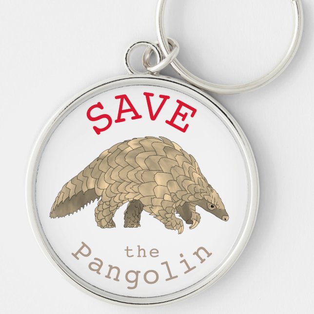 Rett Pangolins gefährdete Tierrechtsaktivisten Schlüsselanhänger (Vorne)