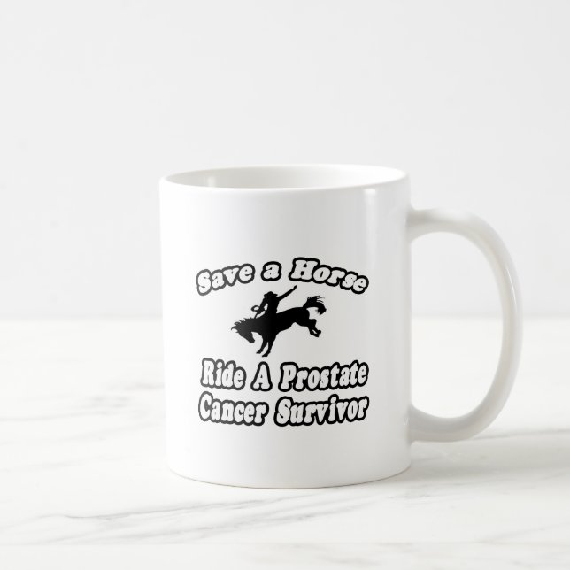 Rett Pferd, Ride Prostatakrebs-Überlebende Kaffeetasse (Rechts)