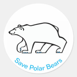 Rett Polar BEARS - Tieraktivist - Wildtiere - Runder Aufkleber