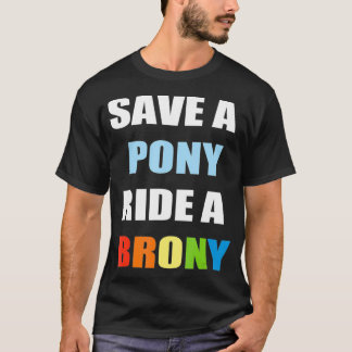 Rett Pony Ride Brony Funny Bronze T-Shirt