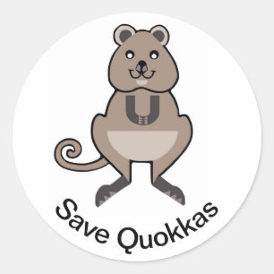 Rett QUOKKAS - Wildfauna Australien - Natur Runder Aufkleber