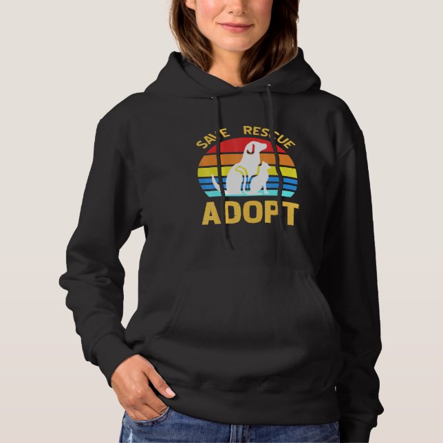 Rett Rescue Adoptier Pro Pet Adoption Hoodie (Vorderseite)