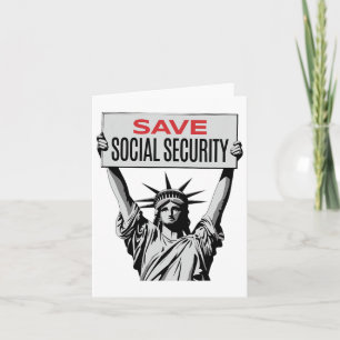 Rett Social Security - statue of Liberty - Resist  Karte