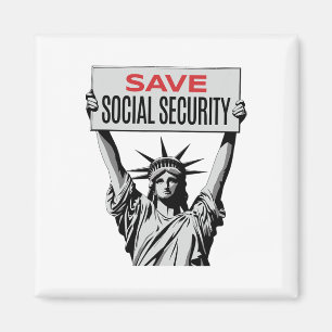 Rett Social Security - statue of Liberty - Resist Magnet