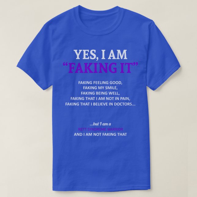 Rett-Syndrom Bewusstsein, dass ich es in dieser Fa T-Shirt (Design vorne)