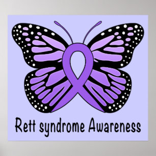 Rett-Syndrom-Schmetterlings-Bewusstseins-Band der Poster