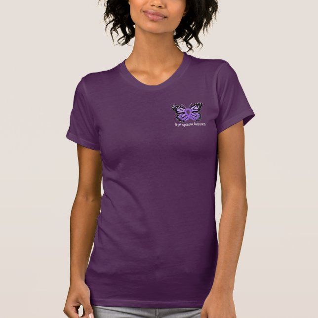 Rett-Syndrom-Schmetterlings-Bewusstseins-Band der T-Shirt (Vorderseite)