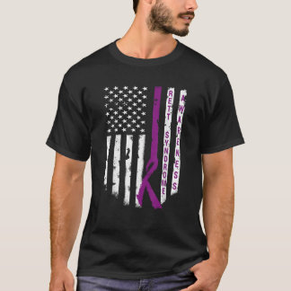 Rett Syndrome Awareness American Flag RTT Support T-Shirt