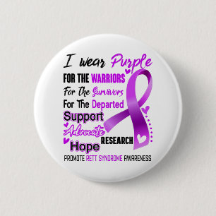 Rett Syndrome Awareness Month Ribbon Geschenke Button