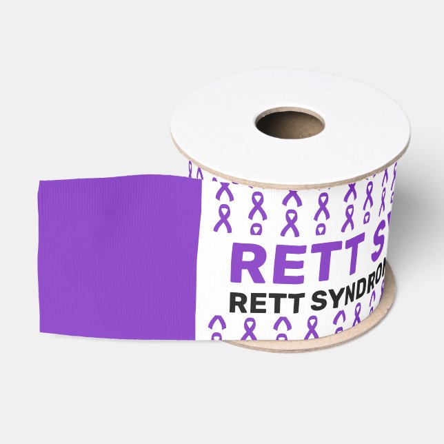 Rett Syndrome Awareness Pattern Ribbon Ripsband (Spule)