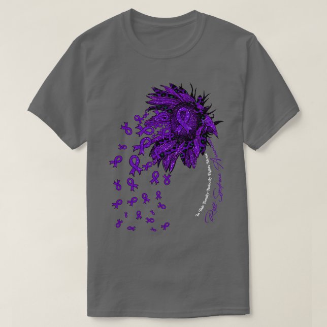 Rett Syndrome Awareness Sonnenblume Niemand kämpft T-Shirt (Design vorne)