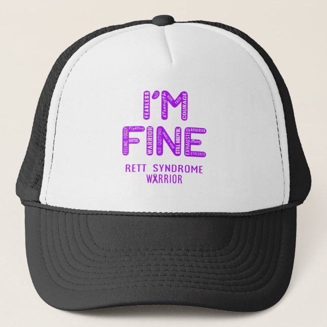 Rett Syndrome Warrior - I AM FINE Truckerkappe (Vorderseite)