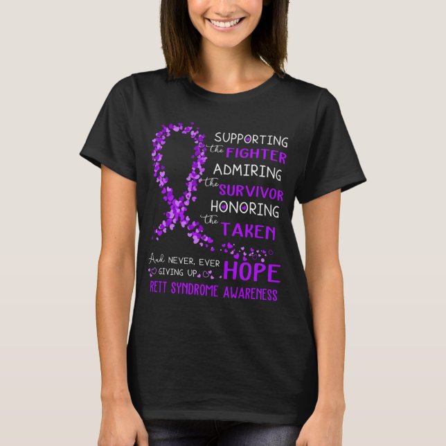 Rett Syndrome Warrior Supporting Fighter T-Shirt (Vorderseite)