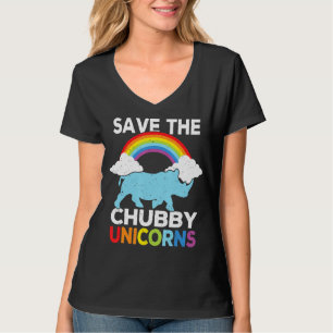 Rett The Chubby Unicorns Funny Niedlich Rhino Rege T-Shirt