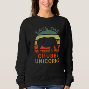 Rett The Chubby Unicorns Funny Rhino Tierrechte Sweatshirt