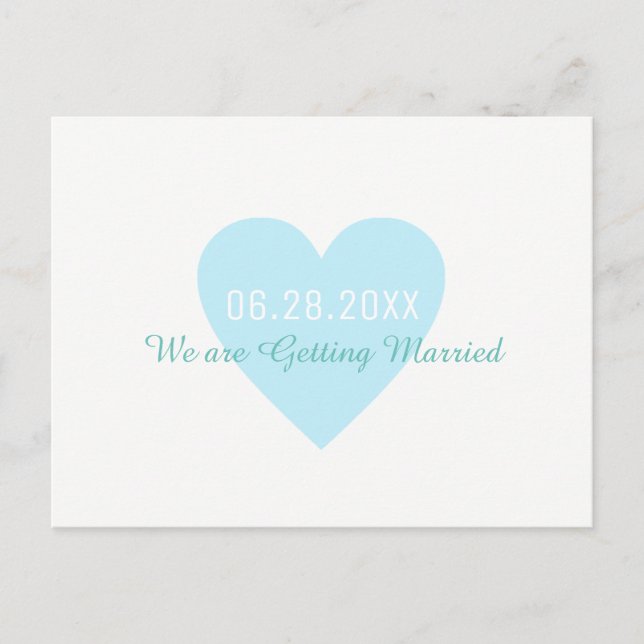 Rett-the-Date . Hochzeit Ankündigungspostkarte (Vorderseite)