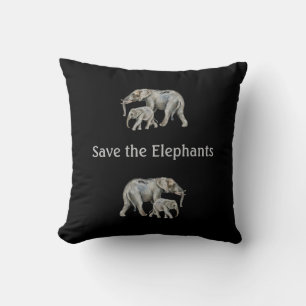 Rett the Elephants Beautiful Animals Africa Script Kissen