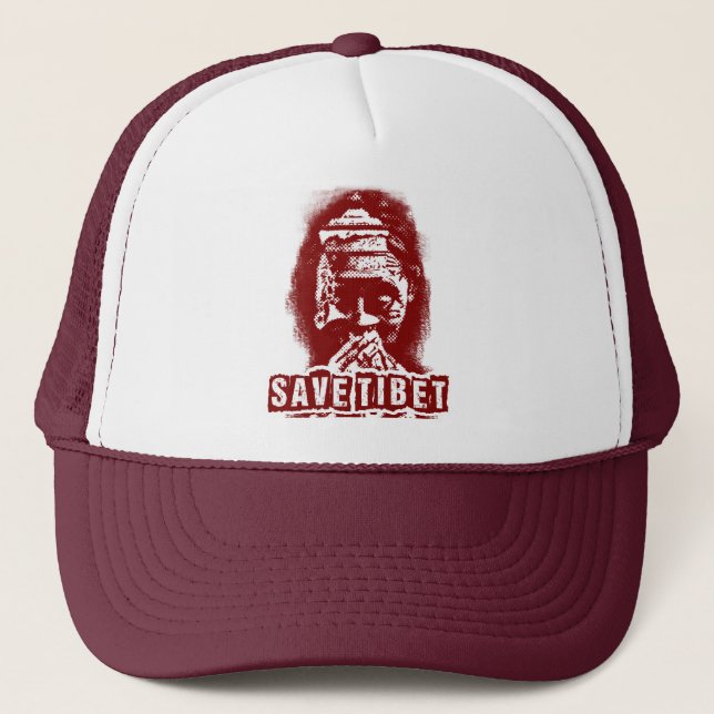 RETT TIBET~! KOSTENLOSE TIBET! TRUCKERKAPPE (Vorderseite)