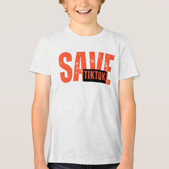 RETT-TIKTOK-T-SHIRT Tri-Blend SHIRT (Vorderseite)