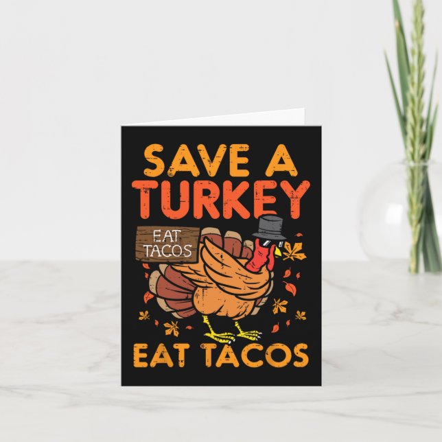 Rett Türkei Essen Tacos Mexikanischer Spaß Ernteda Karte (Vorderseite)