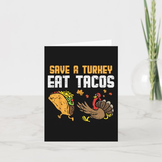 Rett Türkei Essen Tacos Mexikanischer Spaß Ernteda Karte (Vorderseite)