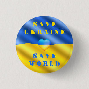 Rett Ukraine - Rett World - Peace Freedom Support Button