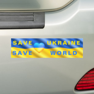 Rett Ukraine Support Autoaufkleber Gerettet Welt