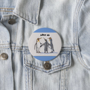 rett uns Pinguin Button