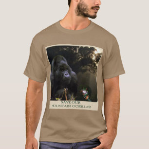 "Rett unsere Gorillas im Gebirge" T - Shirt für Wi