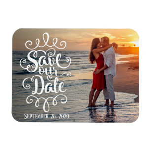 Rett unsere Hochzeit   Handgeschriebenes Verzierte Magnet