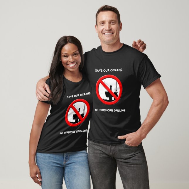 Rett unsere Ozeane ohne Offshore-Bohrgeräte Schwar T-Shirt (Unisex)