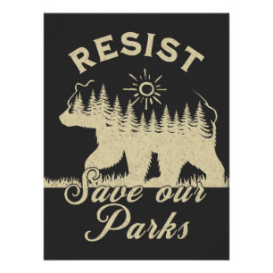 Rett unsere Parks, entschädige DOGE Parks nicht Pr Poster
