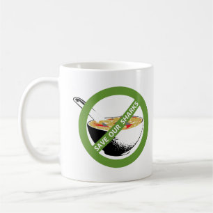 RETT UNSERE SHARKS Verbot Haifischflossensuppe Kaffeetasse