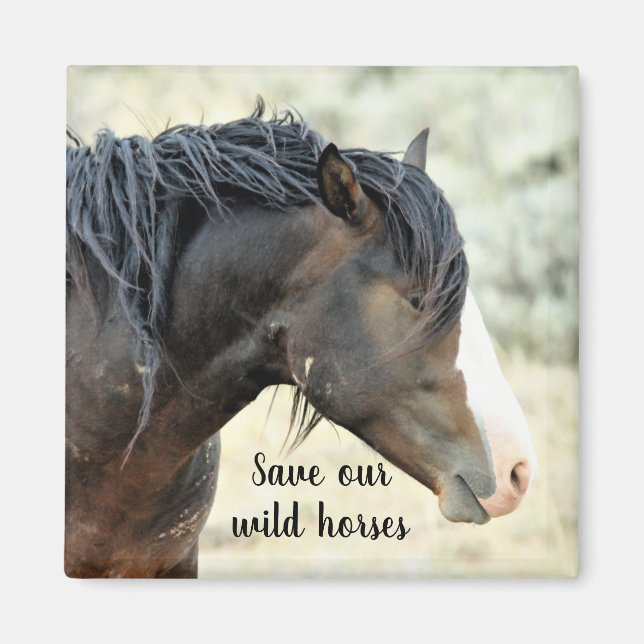 Rett unsere wilden Mustangs aus dem Westen Magnet (Vorne)