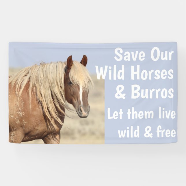 Rett Unsere Wilden Pferde 3 x 5 Banner (Horizontal)