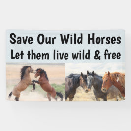 Rett Unsere Wilden Pferde 3 x 5 Banner