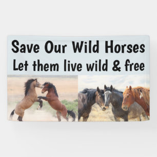 Rett Unsere Wilden Pferde 3 x 5 Banner