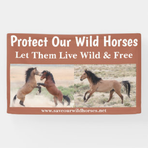 Rett Unsere Wilden Pferde 3 x 5 Banner