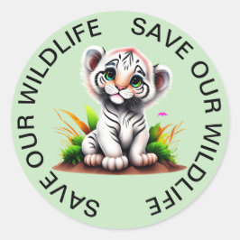 Rett unsere Wildlife Snow Leopard Aufkleber