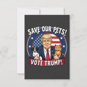 Rett unseren Haustieren, Trump-Tiere für Trump zu Dankeskarte