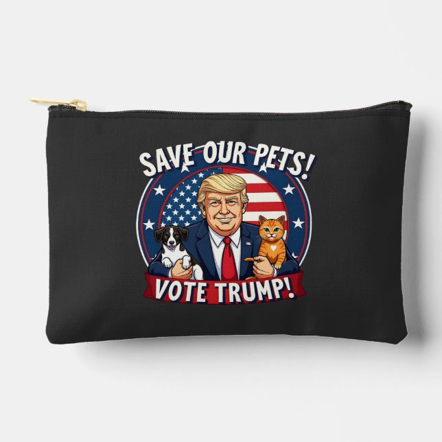 Rett unseren Haustieren, Trump-Tiere für Trump zu  Zubehörtasche (Vorderseite)