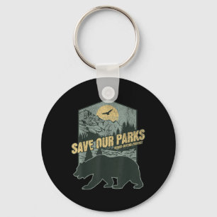 Rett unseren National Parks Resist Bear Anti Trump Schlüsselanhänger