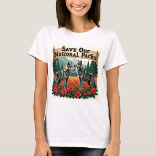 Rett unseren Nationalparks Wolf T-Shirt