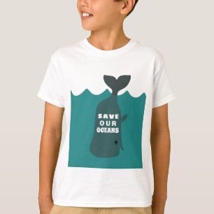 Rett unseren Oceans Environmental Art Whale Kids B T-Shirt