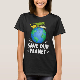 Rett unseren Planeten Dinosaurier Kinder Niedliche T-Shirt